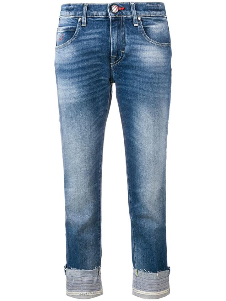 Jacob Cohen Karen Straight Cropped Jeans - Blue