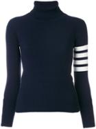Thom Browne Striped Turtleneck Sweater - Blue