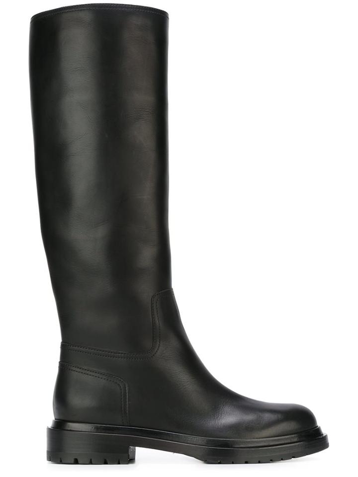 Sergio Rossi Chunky Low Heel Boots