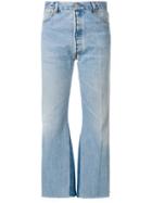 Re/done Paneled Frayed Jeans - Unavailable