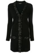 Paule Ka Fringed Long Cardigan - Black