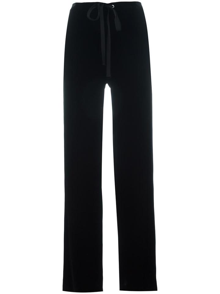 Theory Wide Leg Trousers, Women's, Size: Small, Black, Viscose/silk/polyester/polyurethane