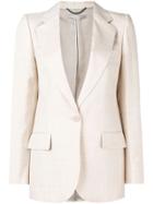 Stella Mccartney Linen Blazer Jacket - Neutrals