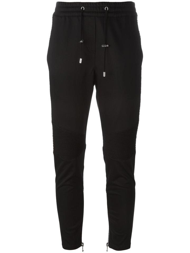 Balmain Ribbed Panel Track Pants - Black