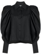 Khaite Puffed Sleeves Shirt - Black