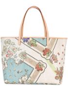 Etro Floral Print Tote, Women's, Nude/neutrals, Cotton/polyester/pvc