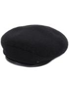 Maison Michel Textured Beret Hat - Black