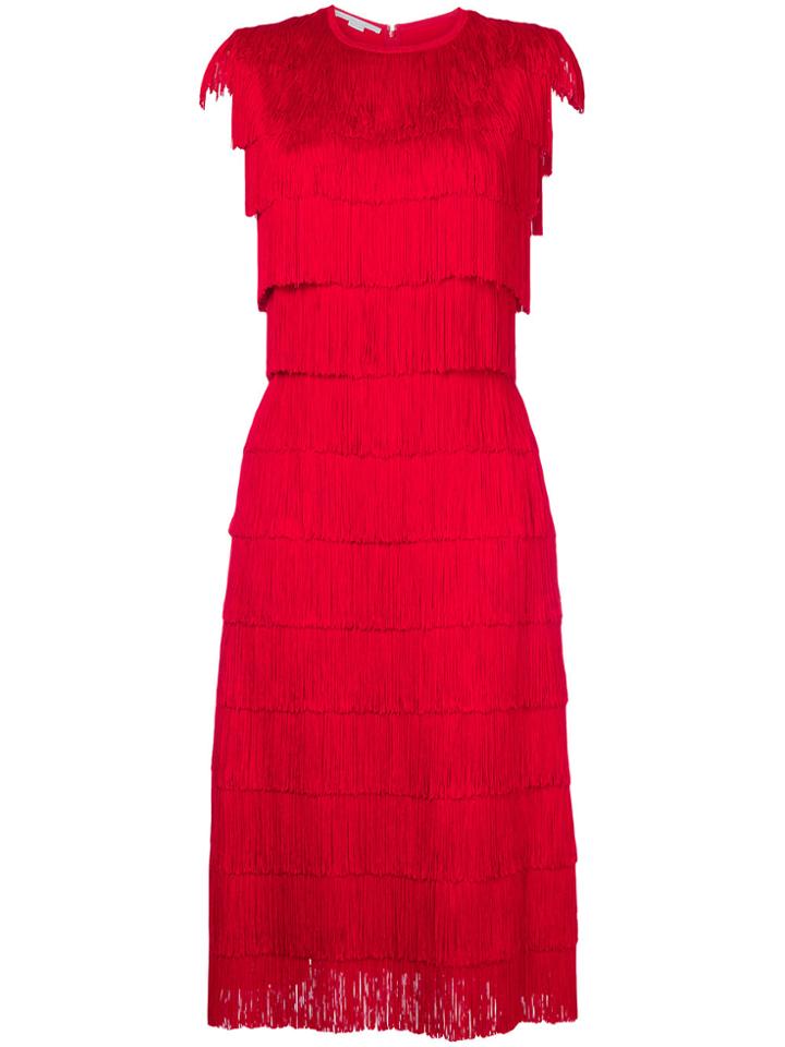 Stella Mccartney Emma Fringed Dress - Red