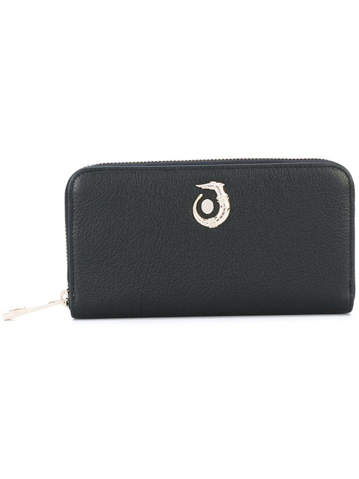Trussardi Logo Plaque Wallet - Black
