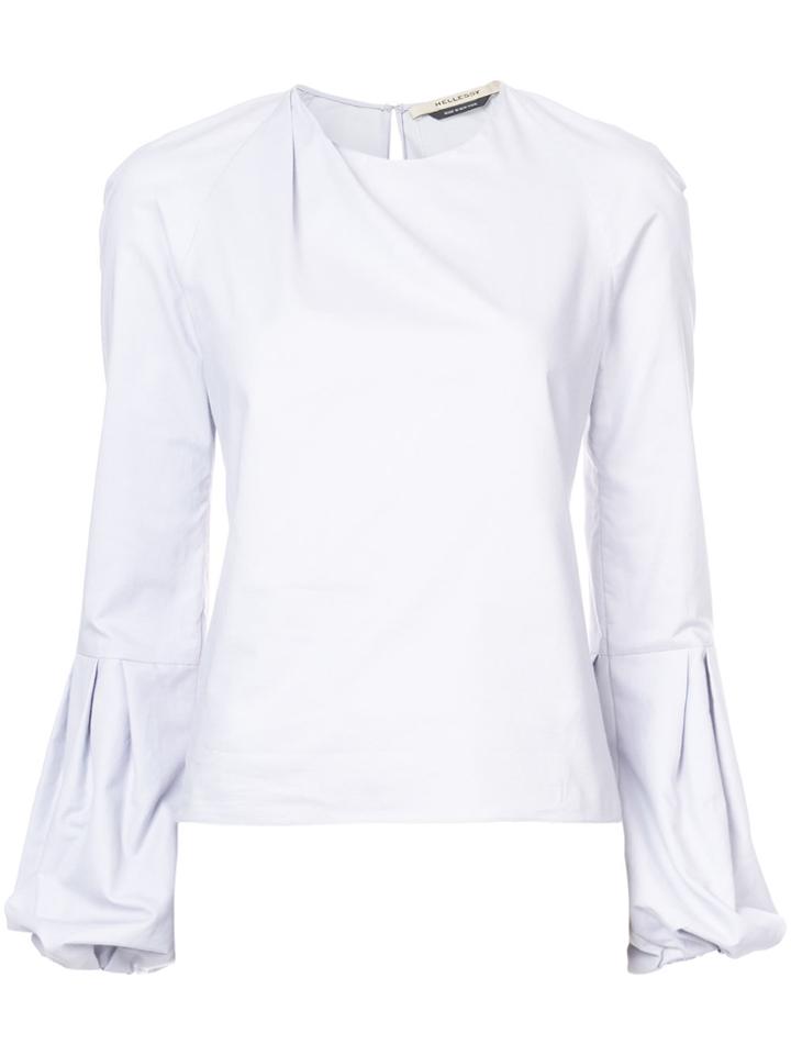 Hellessy Bell-sleeved Poplin Shirt - Blue