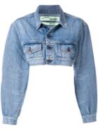 Off-white Cropped Jacket - Blue