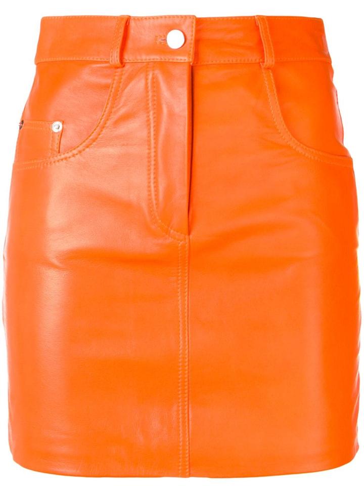 Manokhi Fitted Mini Skirt - Orange