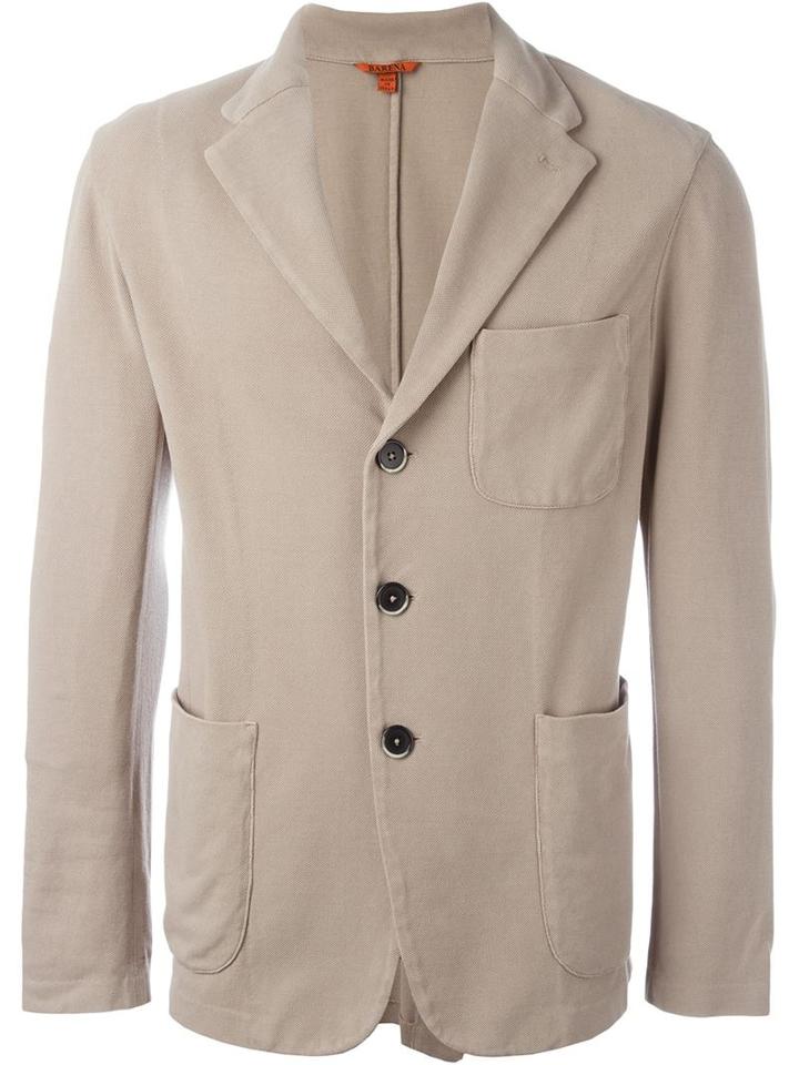 Barena Torceo Blazer, Men's, Size: 50, Nude/neutrals, Cotton