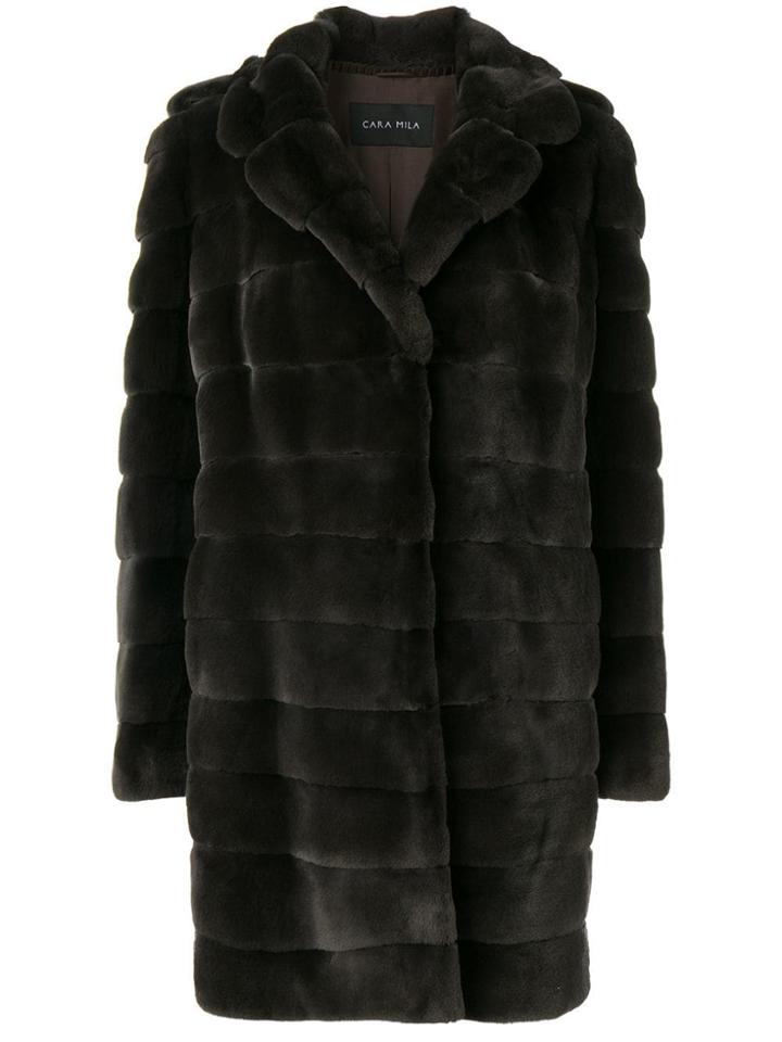 Cara Mila Leeanne Single-breasted Coat - Brown