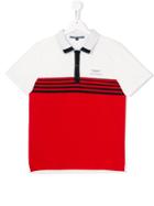 Aston Martin Kids Striped Detailing Polo Shirt - Red