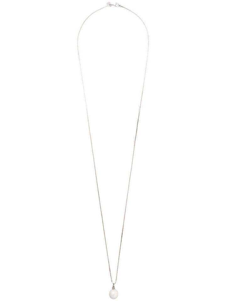 Mm6 Maison Margiela Pearl Pendant Necklace - Silver