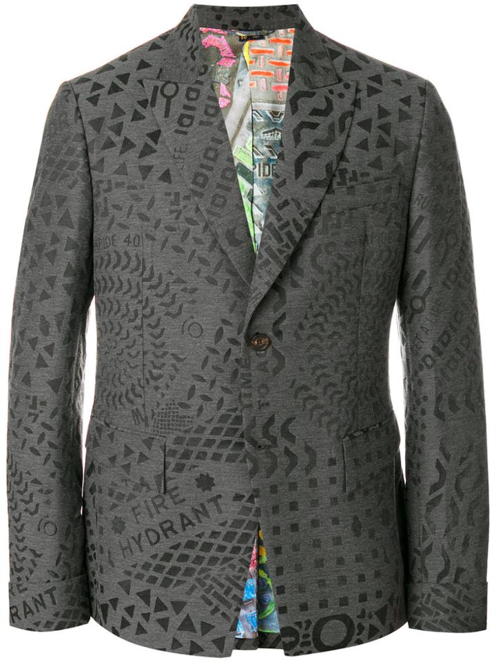 Vivienne Westwood Anglomania All Over Printed Blazer - Grey