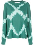 Proenza Schouler Pswl Diamond Tie Dye Long Sleeve T-shirt - Green