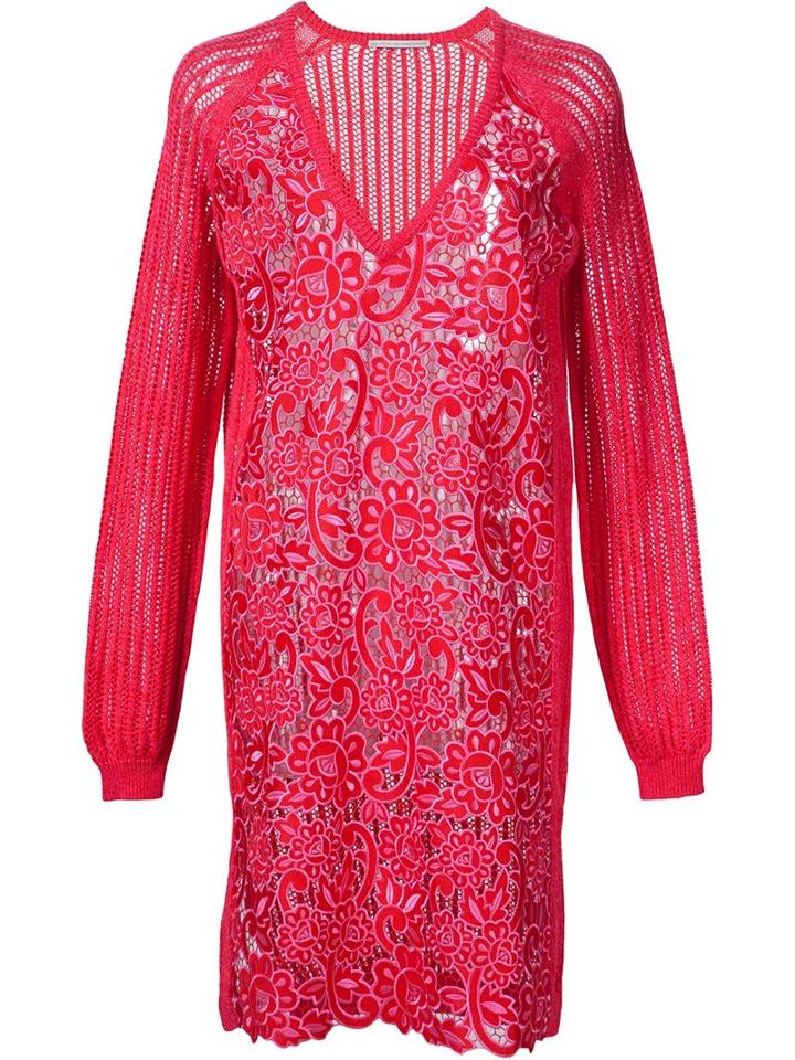 Marco De Vincenzo Lace V Neck Dress