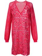 Marco De Vincenzo Lace V Neck Dress