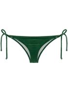 Solid & Striped Velvet Brazilian Bikini Bottom - Green
