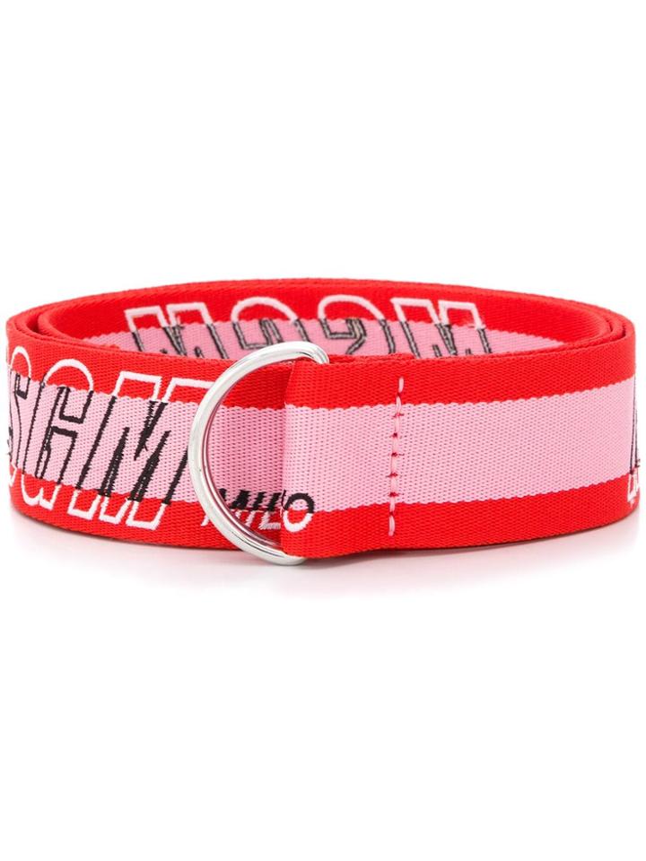 Msgm Logo Embroidered Belt