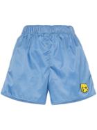 Prada Logo Patch Shorts - Blue