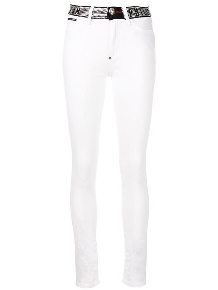 Philipp Plein Studded-detail Skinny Jeans - White