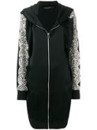 Amen Embellished Sleeve Hooded Dress - Black