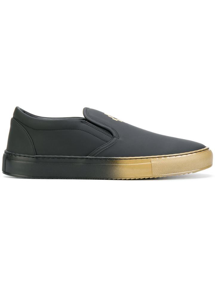 Marcelo Burlon County Of Milan Logo Slip-on Sneakers - Black