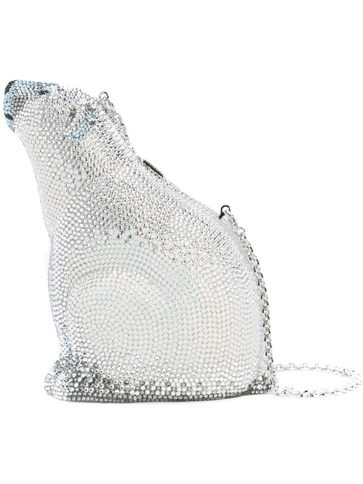 Judith Leiber Couture Blanc Polar Bear Bag - Metallic