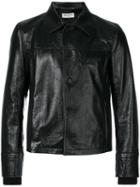Saint Laurent - Collared Leather Jacket - Men - Cotton/lamb Skin/cupro - 48, Black, Cotton/lamb Skin/cupro