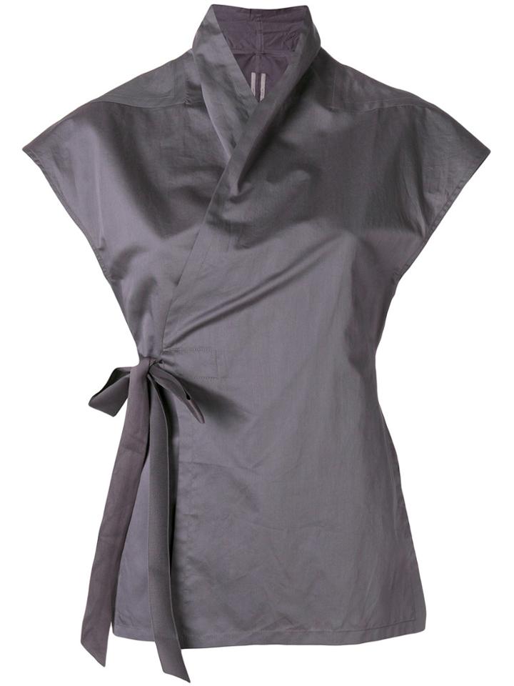 Rick Owens Wrap Style Blouse - Grey