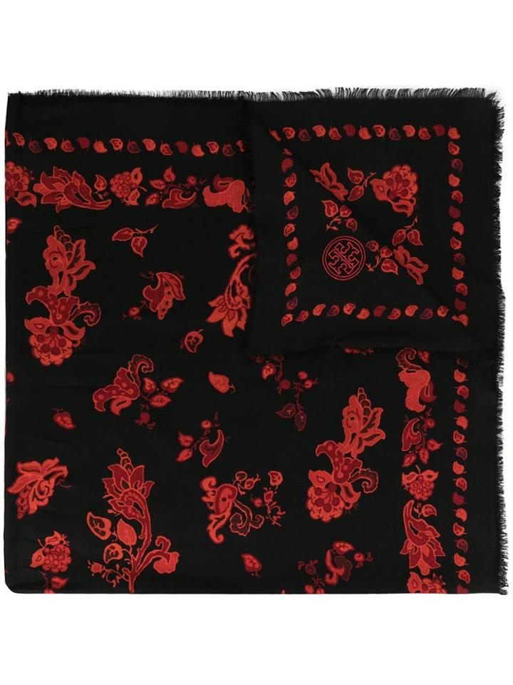 Tory Burch Paisley Oversized Scarf - Black
