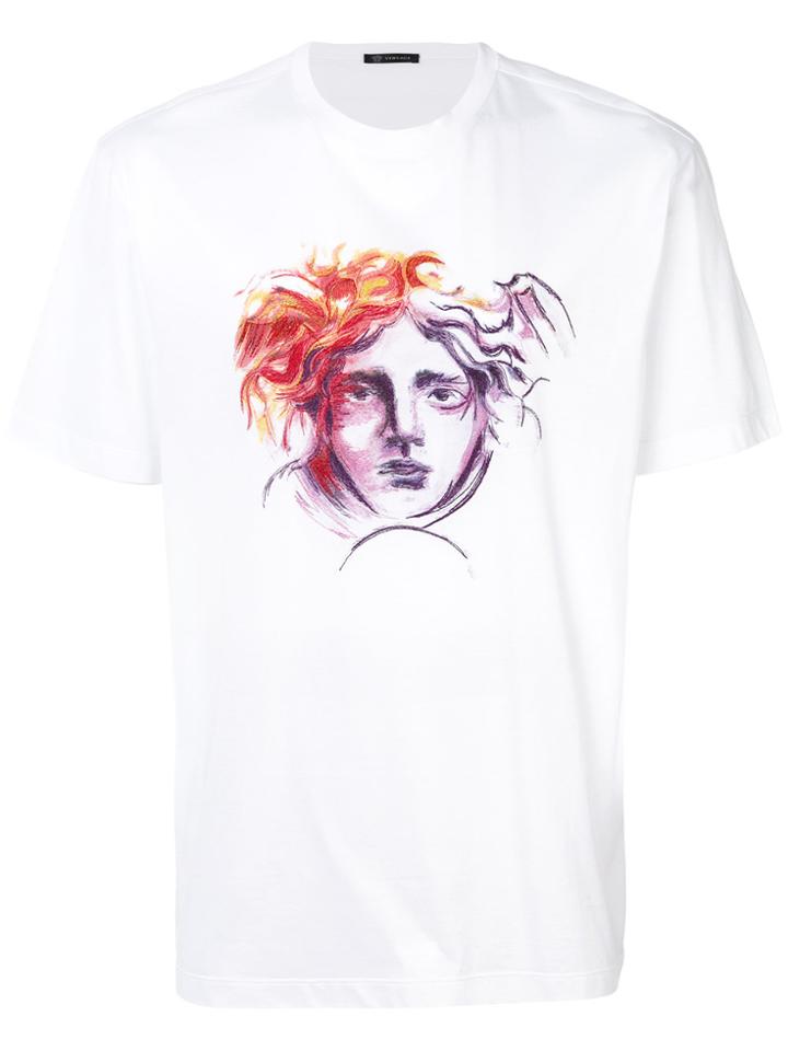 Versace Sketched Medusa Logo T-shirt - White