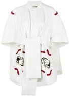 Henrik Vibskov Embroidered Kombucha Tie Waist Coat - White