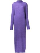 G.v.g.v. Turtleneck Long Dress, Women's, Size: Xs, Pink/purple, Nylon/mohair