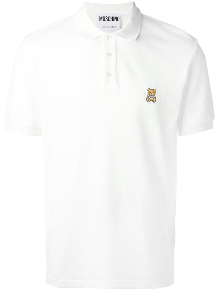 Moschino Toy Bear Polo Shirt, Men's, Size: Medium, White, Cotton