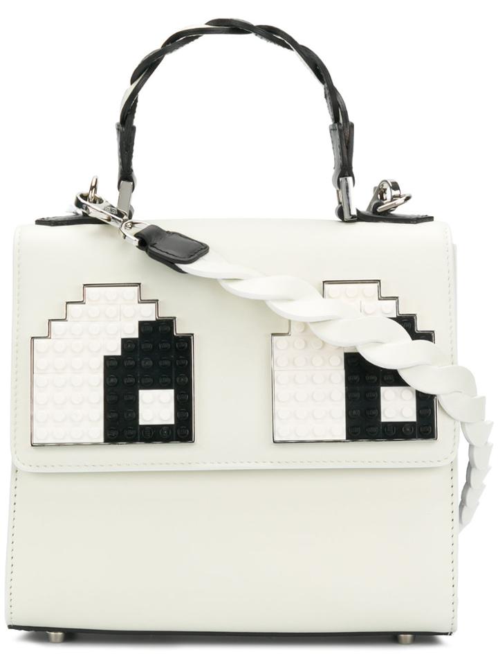 Les Petits Joueurs Mini Alex Eyes Shoulder Bag - White