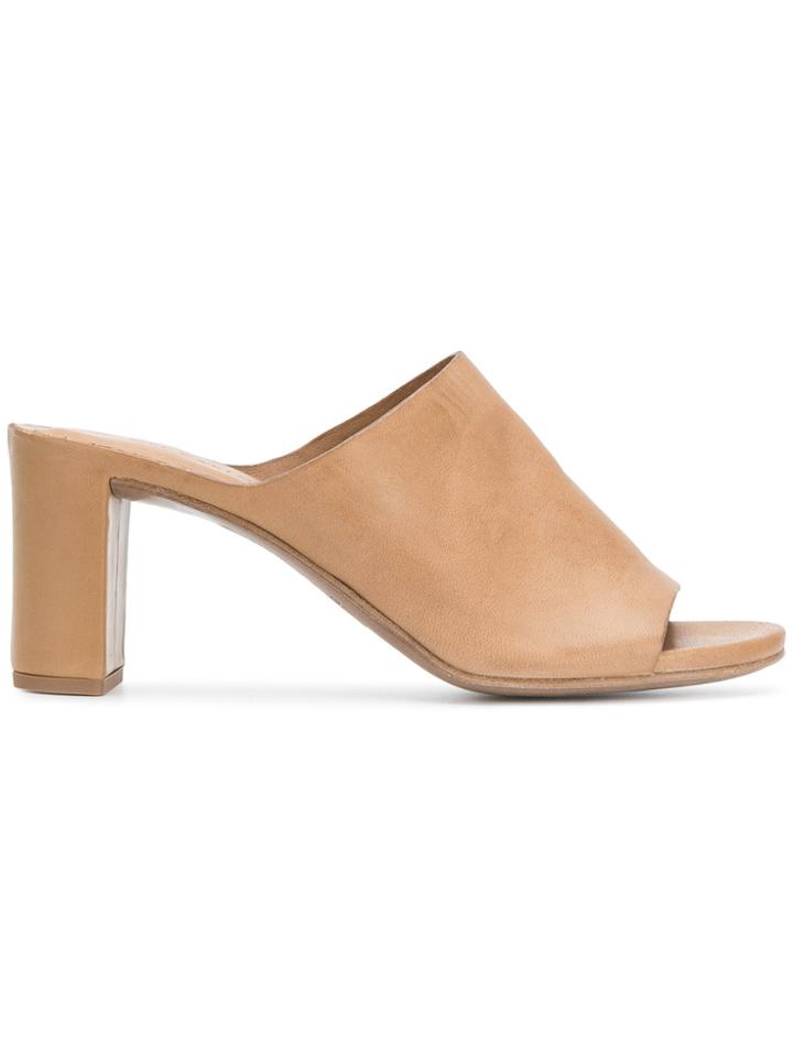 Roberto Del Carlo Classic Mules - Nude & Neutrals