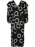 Vivienne Westwood Anglomania - Printed Belt Dress - Women - Viscose - S/m, Women's, Black, Viscose