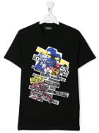 Dsquared2 Kids Collage Print T-shirt - Black
