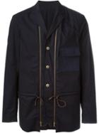 Marni Two Front Zip Coat, Men's, Size: 52, Blue, Cotton/polyurethane
