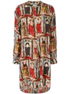 Moschino Vintage Saints Print Shirt Dress - Multicolour
