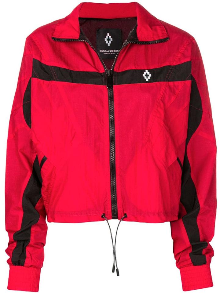 Marcelo Burlon County Of Milan Logo Print Jacket - Red