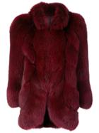 Christian Dior Vintage Fox Fur Coat - Red