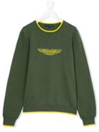 Aston Martin Kids - Logo Print Sweatshirt - Kids - Cotton - 14 Yrs, Green