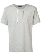 Comme Des Garçons Homme Plus Drawstring Neck T-shirt, Men's, Size: Large, Grey, Cotton
