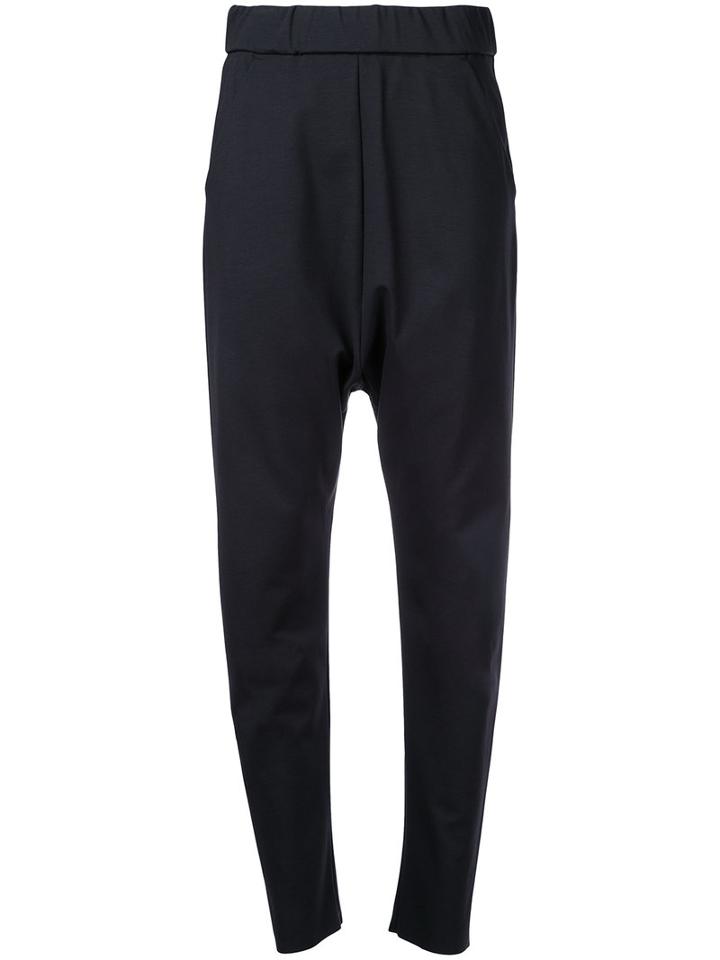 Album Di Famiglia - Drop Crotch Trousers - Women - Polyamide/spandex/elastane/viscose - Xs, Black, Polyamide/spandex/elastane/viscose