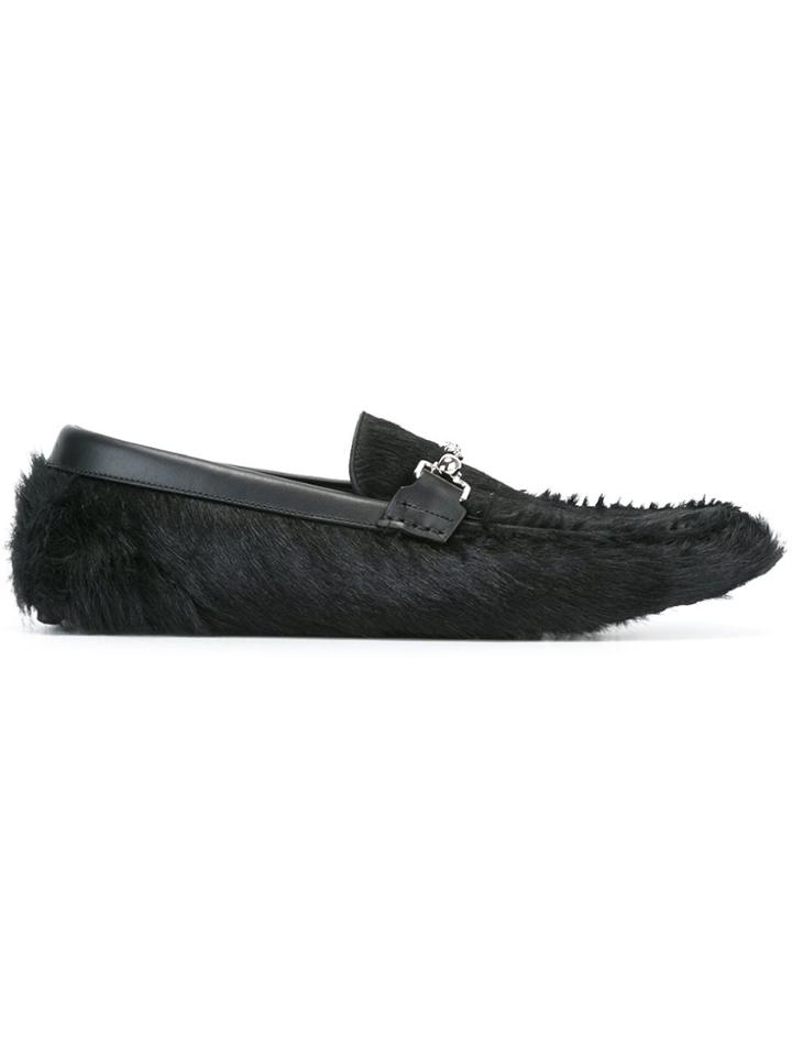 Alexander Mcqueen Twin Skull Driving Shoes - Black